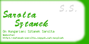 sarolta sztanek business card